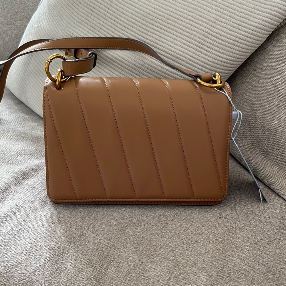 Antonio Melani Roan Leather Flap Crossbody purse, brand new